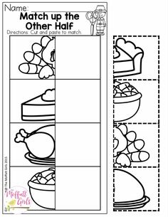 a printable match up the other half for children's learning to read and draw