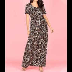 Nwt Riviera Maxi Dress W Pockets Xl-3x Xl 14/18 1x 18/20 2x 22/24 3x 26/28 Gorgeous Quality! A Bouncy Soft Blend Maxi Dress That Allows For Both Comfort And Style! We Love Finding Pieces That Make You Look And Feel Like The Queen That You Are! Who Says Looking Fabulous Has To Be Painful!? Handpicked With Love Boutique Itemnwt #Posh4chemo @2chicboutique Twice Chic Boutique Posh Ambassadors Since 2017 Bundle 2+ Save The Most #Curvystyles #Curvyfashion #Ownyourbeauty #2chic4chemo #Twicechicboutique Casual Flowy Brown Maxi Dress, Casual Leopard Print Maxi Dress With V-neck, Flowy Brown Maxi Dress With Short Sleeves, Chic Boutique, Boutique Dresses, Curvy Fashion, The Queen, Black And Brown, With Love