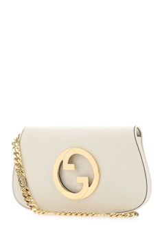 White Leather Gucci Blondie Shoulder Bag Gucci Mini, Gucci Women, Guccio Gucci, Leather Shoulder Handbags, Gucci Leather, Marine Serre, Pendant Rings, Gucci Handbags, Vuitton Bag