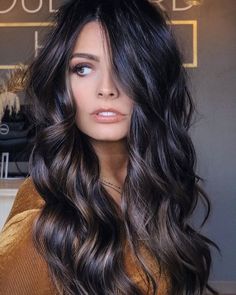 Brunette Balayage Hair, Brown Hair Balayage, Long Dark Hair, Hair Affair, Balayage Brunette, Hair Color And Cut, Hair Color Balayage