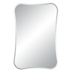 a white rectangular mirror on a white background