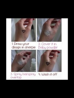 the instructions for how to use temporary tattoos