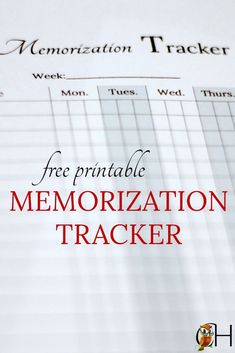 the free printable memoion tracker is on top of a piece of white paper