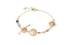 Solar System Bracelet – Sofia Zakia Fantasy Bracelet, Solar System Bracelet, Sofia Zakia, Solar System Planets, Magical Jewelry, Gold Sun, Star Sapphire, Our Solar System, Funky Jewelry