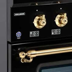 an oven with two knobs on each side