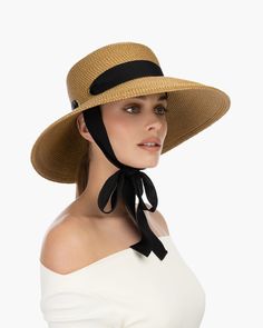 Artista Straw Floppy Hat | Wide Brim | With Ribbon | Eric Javits | Eric Javits Art Costume, Women's Headwear, Costume Institute, Film Industry, Wide Brimmed, Vanity Fair, Leather Accessories, Bling Bling, Grosgrain Ribbon