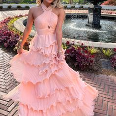 Perfect Condition Worn Once For A Formal. It Is More Of A Light Pink Color Than A Tan Color. Ultra Feminine Style, Mac Duggal Dresses, Mac Duggal, Light Pink Color, Tan Color, Dream Wardrobe, Halter Neck, Beautiful Outfits, Pink Color