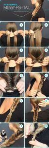 These 11 Easy & Quick Braids Will Save You SO MUCH TIME! There are half up styles, pony tails, and more! Messy Fishtail Braids, Messy Fishtail, Braids Step By Step, Quick Braids, Dunner Wordend Haar, Messy Braids, Easy Hairstyles For Medium Hair, Fishtail Braid, Braut Make-up