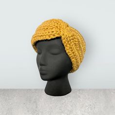 This trendy knot style headband is the perfect accessory to wear to keep you stylish and warm through many seasons! This crochet pattern is chunky, classic, and versatile for many hair styles. This ear warmer is made to fit an average head size  ++Hand made in a smoke-free environment ++ Offered in many beautiful colors ++ Hand Wash & Lay Flat to Dry HOW TO CARE FOR YOUR HANDMADE ITEMS: ++Hand wash & lay flat to dry ++Do not dry clean, iron, or put in dryer ++ Carefully use a fabric shaver if it Adjustable Crochet Headband For Winter, Knitted Yarn Headband, One Size, Casual Adjustable Hand Knitted Headband, Knitted Yarn Headband, Knitted Yarn Headband One Size, Knitted Yarn Headband One Size Fits Most, Adjustable Beanie Turban For Winter, Handmade Yarn Headband, Crochet Yarn Headband One Size Fits Most