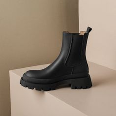 2210BSH2090808-4 Block Heel Ankle Boots, Leather Items, Heeled Ankle Boots, Boot Shoes Women, Rubber Rain Boots, Heeled Boots, Block Heels, Rubber Sole, Heel Height