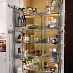 an open refrigerator with food and condiments in it