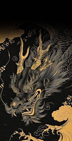 Yakuza Dragon Wallpaper, Dragon Hd Wallpapers, Dragon Lockscreen, Naga Dragon, Chinese Culture Aesthetic, Art Deco Design Graphics, Mask Tattoo, Enter The Dragon