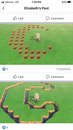 two screens showing the same game being played on facebook, and one is playing pokemon's post