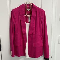 Size 0 Pink Loft Blazer - New With Tags Light Pink Blazers, Aubergine Color, Herringbone Blazer, Lightweight Blazer, Striped Jacket, Pink Blazer, Velvet Blazer, Grey Blazer, Printed Blazer