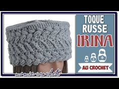 a crochet hat with the words toque rose brina on it