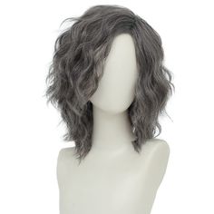 PRICES MAY VARY. This mens curly grey wig made of high quality heat resistant synthetic fibers,smooth,naturally curved,bouncy,you can trim,wash,durable enough for long term to use. High quality rose breathable mesh, easy to wear, soft, comfortable, light, not stuffy or itchy. The inner side of the grey curly wig can be adjusted with the expansion belt, which can be adjusted and fixed at different gears and is not easy to fall off to adapt to different head types. The fashionable and natural styl Anime Gray Hair, Curly Wig Short, Wig Side Part, Head Types, Grey Hair Wig, Grey Curly Hair, Funny Costume, Men's Wigs, Dye Hair