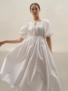 Color: WhiteCountry of Origin : Republic of Korea Dress White, Dress Details, Shopping List, Jumpsuit Dress, White Dress, Balloons, Dress Outfits, Composition, Jumpsuit