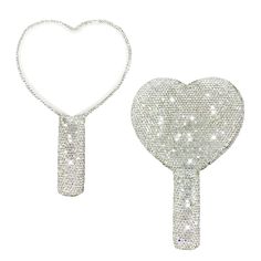 PRICES MAY VARY. Makeup Mirror---You can get 1pc heart mirror,make up mirror is approximately 6.5*4.3(L*W) inches. Hand Mirror with Handle---Makeup mirror mirror with HD glass, clear mirror.The back of the silk flannelette, high quality rhinestone material, embellished back, solid quality, elegant and exquisite. Cosmetic Mirror---Cute handheld mirror adopts heart-shaped design and rhinestones embellish to satisfy girls' girly hearts. Rhinestone Mirror---The diamond mirror design is simple and cu Rhinestone Mirror, Clear Mirror, Heart Mirror, Diamond Mirror, Rhinestone Material, Handheld Mirror, Makeup Mirrors, Cosmetic Mirror, Rhinestone Heart