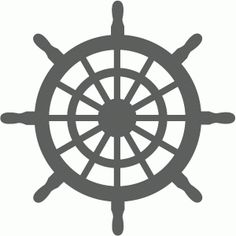 the steering wheel of a ship or boat icon in flat style on a white background