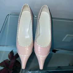 Chanel Sz39 2004 Collection By Karl Lagerfeld Leather Kitten Heels/Pumps Pink Chanel Heels I Accept Serious Offers Chanel Heels, Shoes Chanel, Pink Chanel, Pink Pumps, Kitten Heel Pumps, Heels Pumps, Chanel Shoes, Karl Lagerfeld, Shoes Women Heels