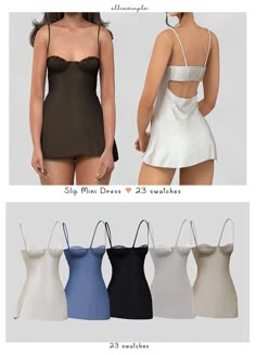 three different styles of women's swimsuits