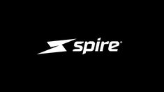 the logo for spire is shown on a black background