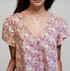 Liberty print womens blouse Liberty fabric  collar matching buttons  Special occasion or just casually paired with jeans 100%cotton lawn fabric Returns:  I'm unable to accept returns I'm afraid, however I am more than happy to answer all of your questions prior to your purchase. Please feel free to message me. Multicolor Print Summer Tops, Summer Multicolor Print Tops With All Over Print, Multicolor Print Tops With All Over Print For Summer, Spring Multicolor Tops With All Over Print, Multicolor Tops With All Over Print For Spring, Casual V-neck Top With All Over Print, Summer Multicolor Blouse With All Over Print, Cotton V-neck Top With All Over Print, Trendy Floral Print V-neck Blouse