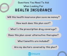 Looking for #healthinsurance can be overwhelming. The best place to start is by asking #questions. Here’s our list of important health insurance questions to ask while you’re shopping. https://bit.ly/44u800s Asking Questions, Health Insurance Plans, Alternative Therapies, Doctor Visit, Health Plan, Medical History, Medical Prescription, Questions To Ask