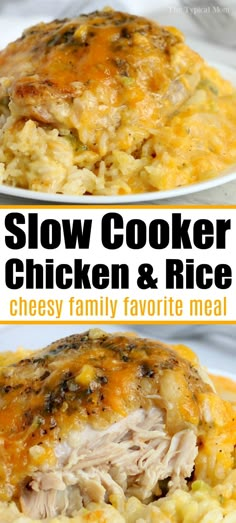 this slow cooker chicken and rice casserole is the perfect meal to make for dinner