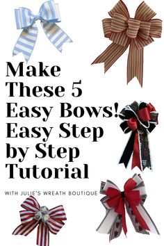 the instructions for how to make these bows