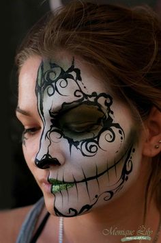 Sugar Skull Makeup For Men, Face Paint For Men, Face Paint Designs, Sugar Skull Face Paint, Adult Face Painting, Skull Face Paint, Halloweenský Makeup