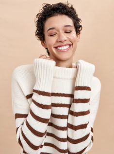 Marin Sweater | La Ligne NYC Marin Sweater, Chelsea Girls, Lady M, Stripe Outfits, Victoria Dress, Black Party, Turtle Neck Dress, Knitwear Tops, Knitwear Women