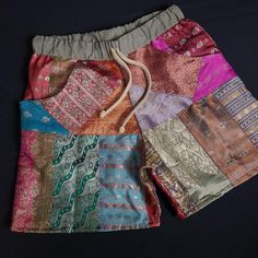 Custom Indian PatchworkShorts Made from a Indian Sari Curtain Size S 30-32 Handmade by me Mid thigh length Hippie Patchwork Shorts For Festival, Bohemian Patchwork Shorts, Custom Shorts, Indian Sari, Short Outfits, Beauty Book, Gender Neutral, Art Collection, Bathing Beauties