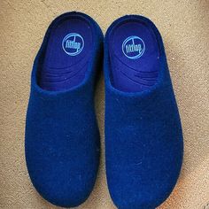 Brand New In Box Fit Flop Boiled Wool Clogs. They Are A Beautiful Teal Shade Of Blue. Size 10 Blue Slip-on Slippers With Rubber Sole, Blue Slip-on Slippers With Removable Insole, Sporty Blue Clogs With Cushioned Footbed, Blue Synthetic Slippers With Removable Insole, Comfortable Blue Slippers With Rubber Sole, Sporty Blue Slip-on Clogs, Blue Synthetic Slippers With Rubber Sole, Blue Synthetic Slippers With Cushioned Footbed, Comfortable Blue Slippers With Branded Insole