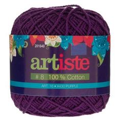 Plan your next crochet project with this Purple Artiste Crochet Cotton Thread. This thread is perfect for doilies, bedspreads, scarves, and much more! Consider making a delicate shawl or a stylish necklace. Start one loop at a time as you express your creativity with this rich and flexible thread! Note: We are aware of the importance of dye lots and make every effort to pull the same dye lot on orders for multiple spools of thread; however, we are unable to guarantee all spools will be the same Varigated Crochet, Purple Color Code, Thread Crafts, Spools Of Thread, Thread Spools, Print Coupons, Stylish Necklace, Fabric Bolts, Sewing Skills