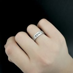 Sterling Silver 925, Custom engraving in Korean Hangul, Korean letter, alphabet, was created by the King Sejong in South Korea with the heart for the any citizens to read and write. It is the only language in the world that we know who and when it was created. Create your own personalized Hangul engraved Ring: Perfect as a gift for loved ones with special and beautiful words to share. How to Order Please write your name, word or any phrase you would like to engrave in your ring under PERSONALIZA Birthday Couple, Korean Hangul, Korean Letters, Silver Gold Jewelry, Engraved Ring, 925 Ring, Korean Language, Gold Jewellery Design, Friendship Gifts