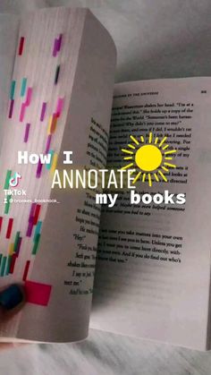 an open book with the title how i annotate my books