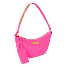 Add a pop of color to your wardrobe with our Neon Pink Cutie Shoulder Purse. Crafted with luxurious faux crocodile skin, this purse is the perfect blend of style and sophistication. Elevate any outfit and make a statement wherever you go. Rolling Duffle Bag, Fancy Purses, Nylon Travel Bag, Suitcase Set, Crescent Shape, Bag Suitcase, Crocodile Skin, Duffle Bag Travel, Mini Tote Bag