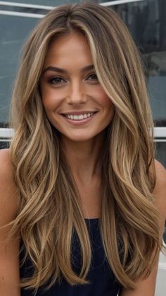 Blond Balayage On Brunette Hair, Low Maintenance Caramel Hair, Bronde Balayage Low Maintenance, Caramel Hair Blonde Money Piece, Cute Fall Highlights, Caramel Blonde Balayage With Money Piece, Balayage Hair Inspiration, Balayage Without Money Piece, Blonde To Caramel Hair