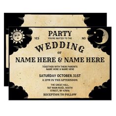 an old fashioned party card with the words engagement