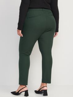 The Pixie pants you love, now in a more fabulous fit & fabric ✨ High-rise waistband, with hidden double hook-and-bar closure and interior button closure.  Hidden zip fly.  Diagonal pockets at front, with decorative welt faux pockets at back.  Smoot Green Business Casual Pants With Belt Loops, Green Ankle-length Pants With Belt Loops, Fitted Dress Pants With Side Pockets For Fall, Chic Fitted Dress Pants With Side Pockets, Fitted Fall Dress Pants With Side Pockets, Fitted High-waisted Dress Pants With Side Pockets, Stretch High-waisted Dress Pants With Belt Loops, Stretch Dress Pants With Belt Loops For Fall, Trendy High-waisted Dress Pants With Belt Loops