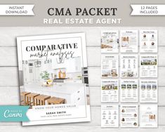 the real estate agent's guide is displayed in front of a white wooden background