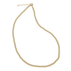 PRICES MAY VARY. 14kt GOLD FILLED: 3mm seamless beads made in USA. Smooth shinny finish with 14kt gold tone. Gold filled beads are not plated, so there is no gold surface to scratch or wear off. Gold filled beads are made by bonding solid gold of 14kt with other metals to create very durable material WATERPROOF: Our necklaces are perfect for daily use. You can wear them everyday, and even shower or swim with them. If you expose them to salt or pool water, Just rinse them off with fresh water and Gold Single Strand Round Bead Necklaces, Gold Single Strand Round Bead Necklace, Gold Necklaces With Polished Beads For Everyday, Gold Single Strand Beaded Necklace, Everyday Gold Necklaces With Polished Beads, Everyday Gold Necklace With Polished Beads, Classic Yellow Gold Beaded Necklace With Round Beads, Classic Yellow Gold Beaded Necklace, 14k Gold Single Strand Jewelry With Round Beads