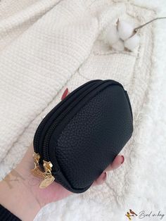 Bird in Bag - Portable Double-Zipper Coin Purse ID Card and Credit Card Holder Wallet for Women and Men, Lightweight Money Case for Travel, Cute Money Pouch, Vintage Clutch Purse, Purse Casual, Money Case, Zipper Coin Purse, Money Pouch, Credit Card Holder Wallet, Mini Pouch, Pu Leather Wallet