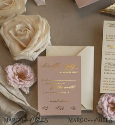 Are you planning a dreamy and elegant wedding? Look no further than our Blush Gold Wedding Invitation with a chiffon torn bow. This luxurious invitation features a stunning combination of blush and gold hues, perfect for a romantic and sophisticated celebration. For a more extravagant touch, consider our Wrapping Golden Elegant Roses Floral Wedding Invitation with 3D embossed flowers. This invitation is adorned with intricate floral designs that add a touch of opulence to your special day. Your