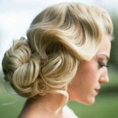 Summer Wedding Hairstyles, Wedding Hairstyles And Makeup, Finger Wave, Vintage Wedding Hair, Wedding Hair Ideas, 2015 Hairstyles, Trendy Wedding Hairstyles, Wedding Hair Inspiration