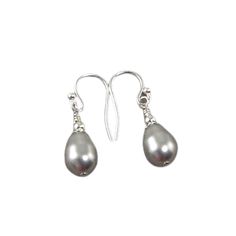 gray teardrop pearl earrings Silver Teardrop Pearl Earrings With Ear Wire, Silver Pear-shaped Hypoallergenic Pearl Earrings, Silver Dangle Pearl Earrings With French Hook, Silver Pearl Teardrop Drop Earrings, Silver Hypoallergenic Pear-shaped Teardrop Earrings, Gray Sterling Silver Dangle Earrings, Elegant Gray Sterling Silver Earrings, Teardrop Pearl Earrings With French Hook, Silver Teardrop Pearl Earrings