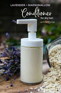 Lavender Conditioner, Diy Hair Conditioner, Homemade Conditioner, Conditioner For Dry Hair, Diy Conditioner, Hair Recipes, Organic Cream, Conditioner Recipe, Natural Hair Conditioner