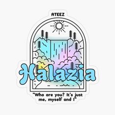 a sticker with the words, melaza who are you? it's just me, myself and i