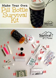 sewing supplies laid out on top of a table with numbers and instructions to make them